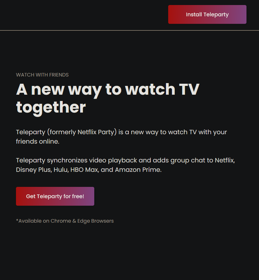 How To Create Watch Party On Teleparty